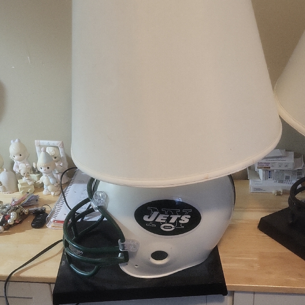 NFL Team Helmet Table Lamp - White and Green
